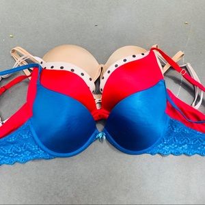 Victoria Secret total of 4 bras , size 34D